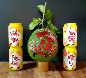 Bưởi thư pháp- Tài Lộc-Chữ Tài