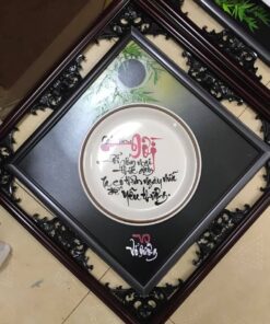 Tranh đĩa thư pháp cao cấp 1