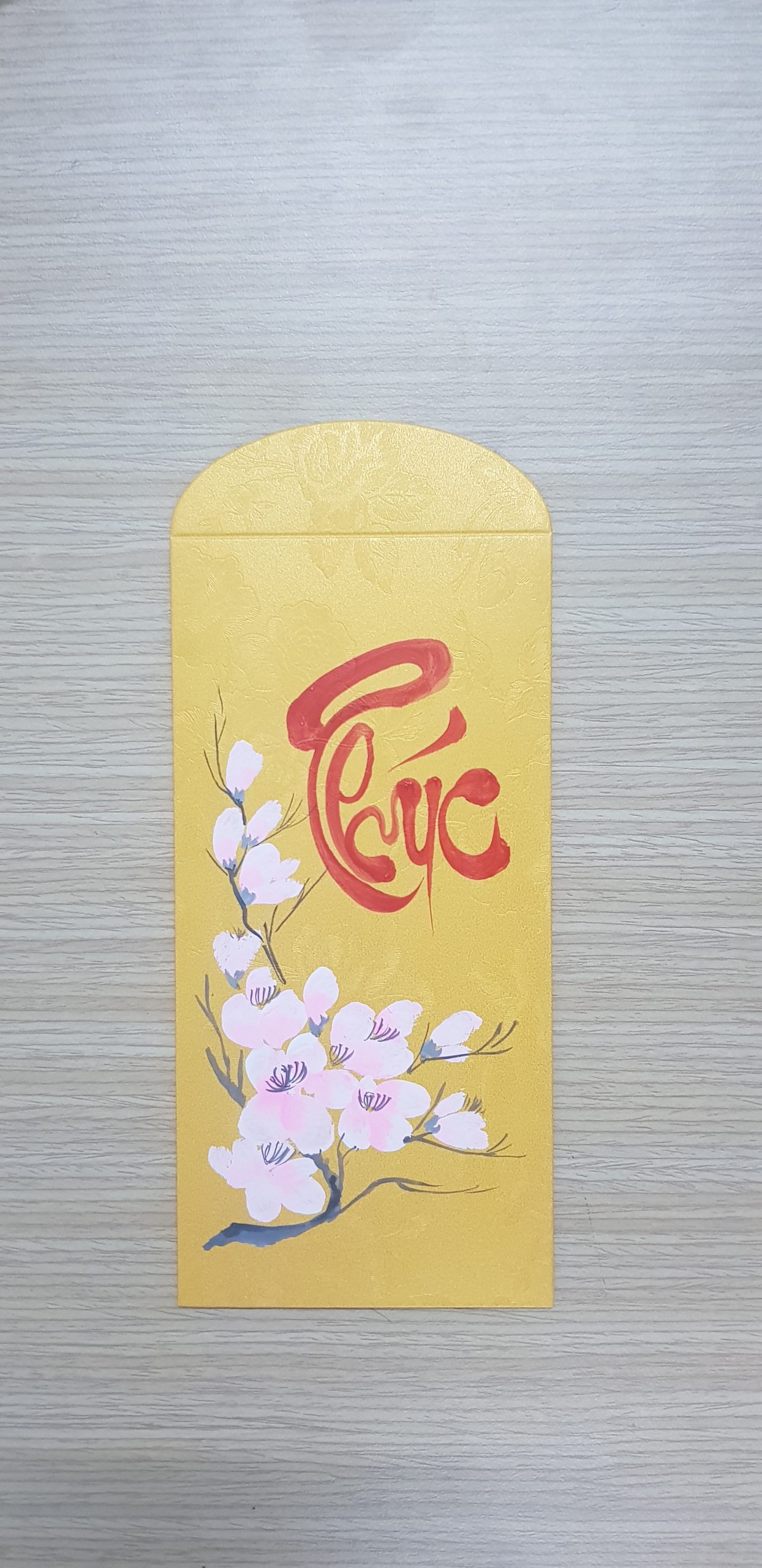 bao lì xì vàng hoa văn cao cấp
