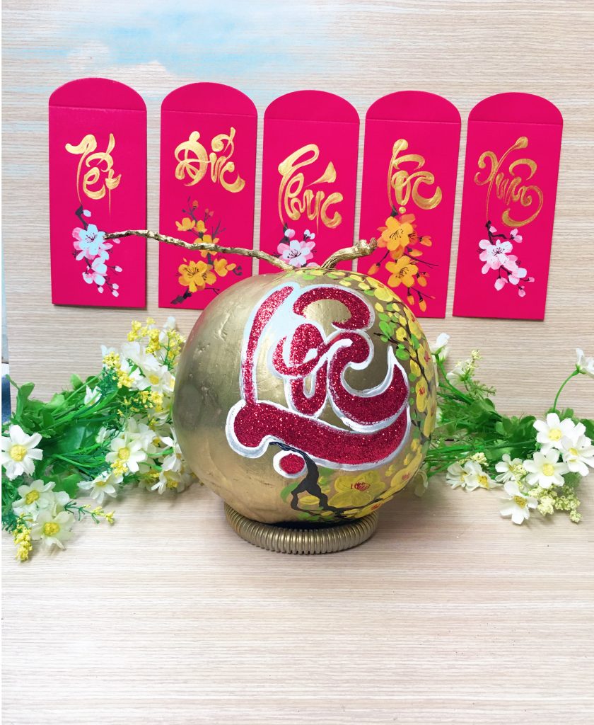 dừa chưng tết chữ lộc
