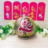 Dừa thư pháp chưng Tết - chữ Lộc 4 dừa chưng tết chữ lộc