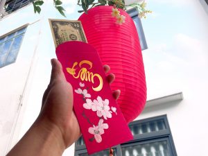 Bao lì xì tết thư pháp wavi